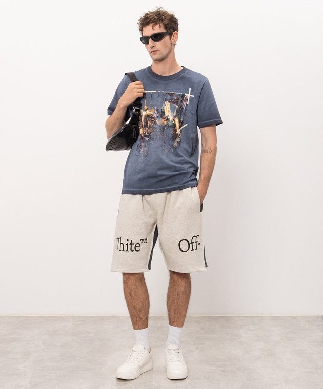 Off-White Синяя футболка Narciso 44MAA16MF26J00K изображение 2