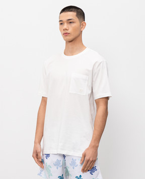 Vilebrequin Белая футболка Titan с вышивкой эмблемы TTNU0P00