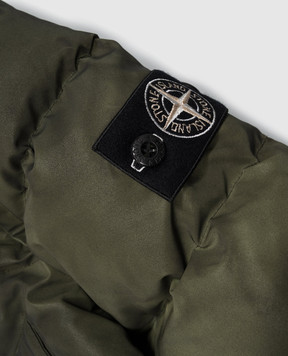 Stone Island Детская пуховая куртка цвета хаки с винтажным эффектом L2S164100011S047168