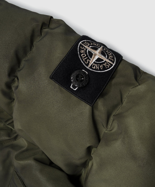 Stone Island Детская пуховая куртка цвета хаки с винтажным эффектом L2S164100011S047114 изображение 3