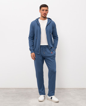 Kiton Синий спортивный костюм из хлопка UMK0951