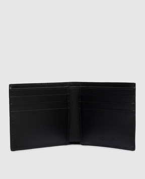 Off-White Черный кожаный портмоне с принтом логотипа OMNC094S26LEA004