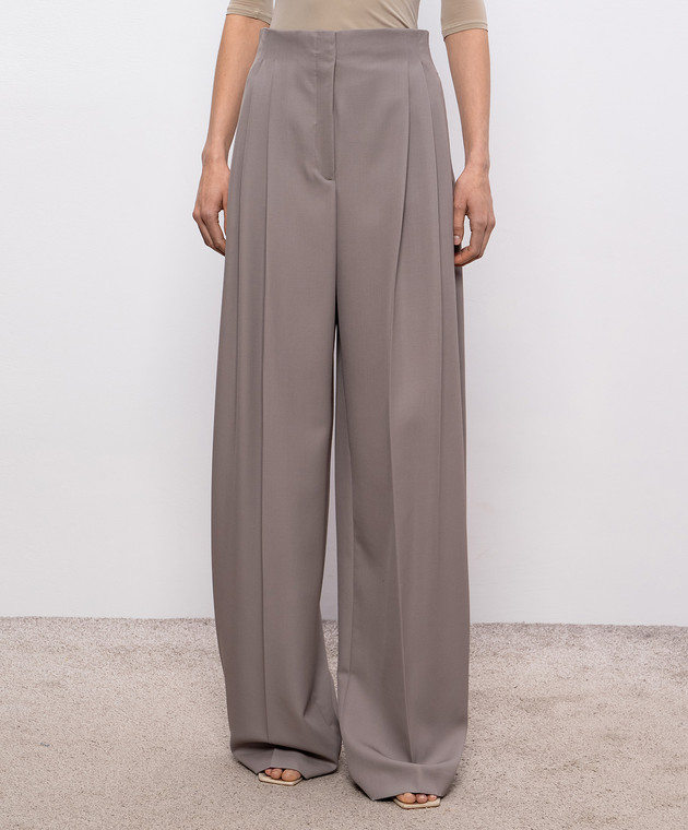 Thierry Mugler Серые палаццо из шерсти 26S1PA05291019 изображение 3