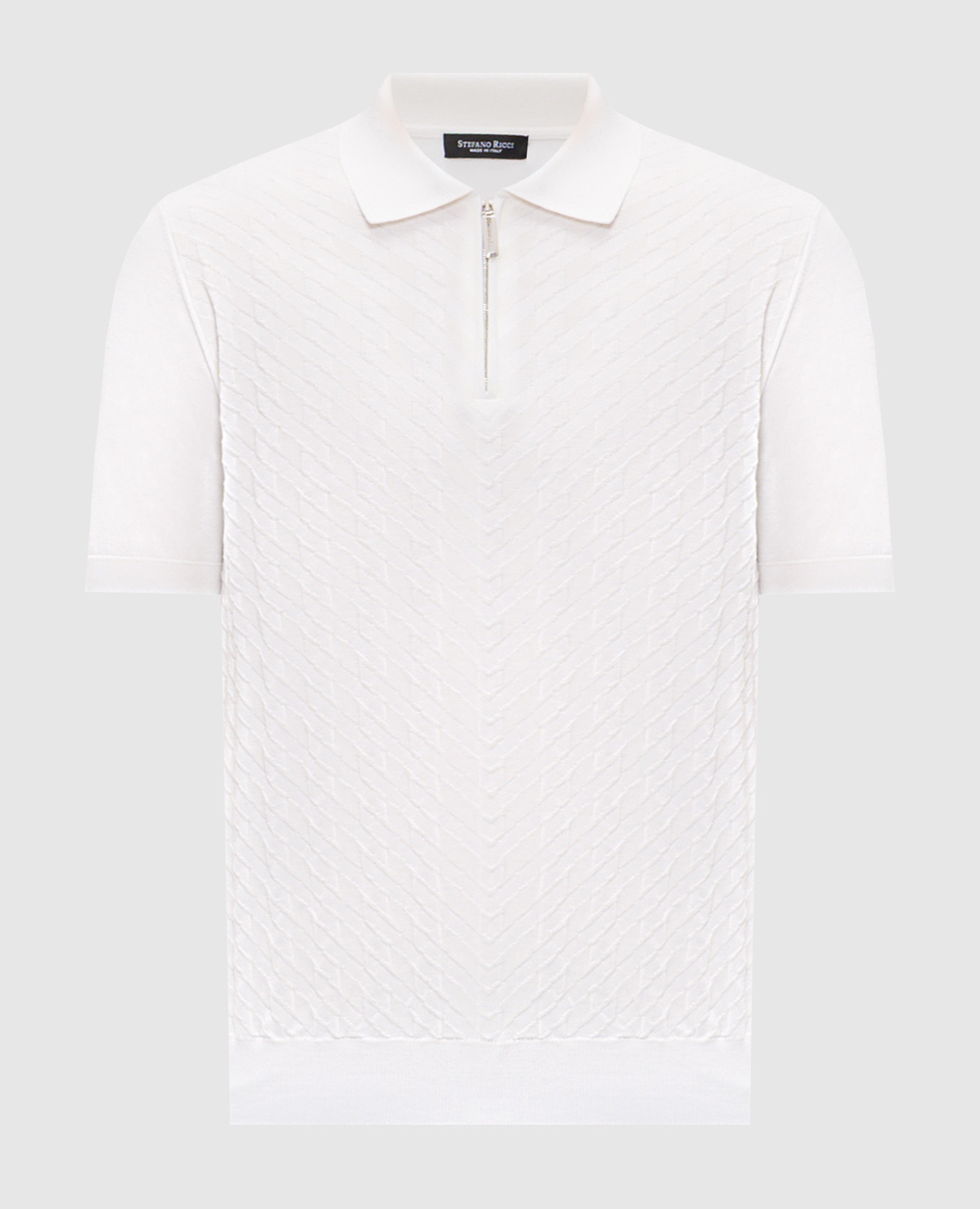 Поло цвета айвори с шелком