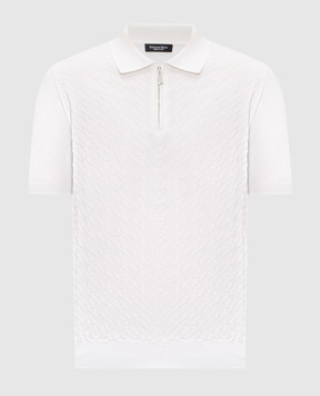 Stefano Ricci Поло кольору айворі з шовком K818115P31F26281