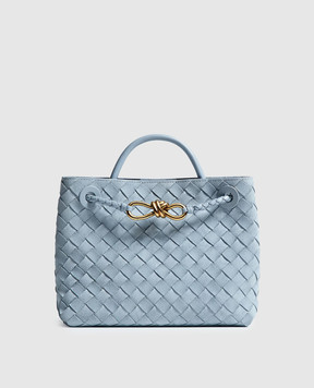 Bottega Veneta Голубая замшевая сумка Andiamo 766014V5ZZ1