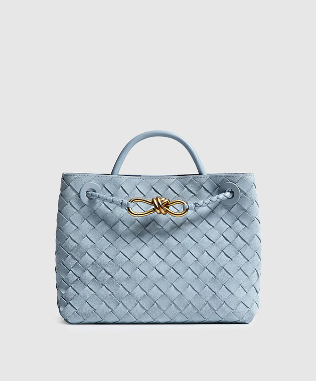 Bottega Veneta Блакитна замшева сумка Andiamo 766014V5ZZ1