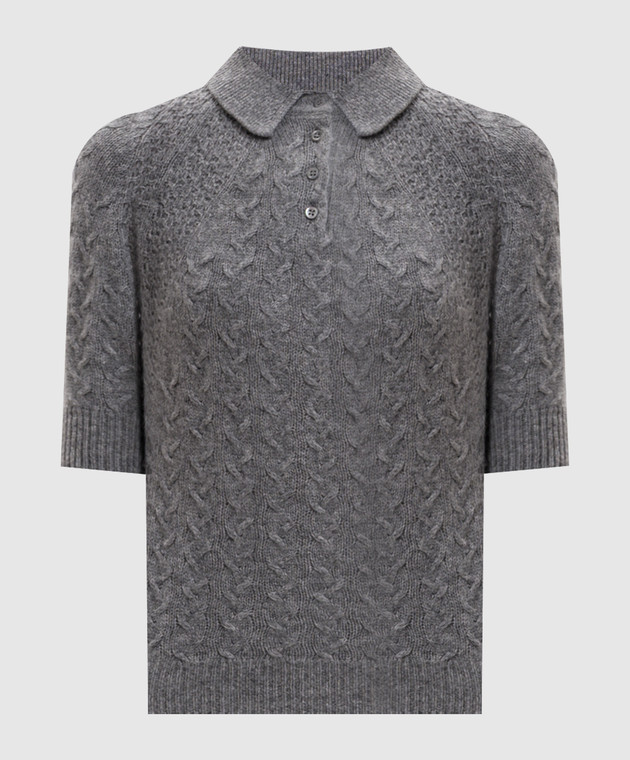 Ermanno Scervino Серое поло из кашемира D495L324KFX