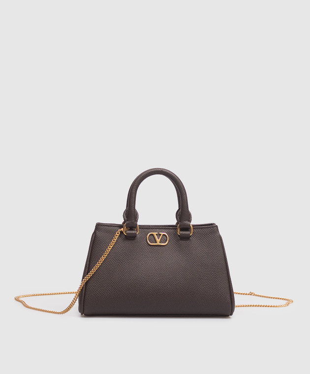 Valentino Коричневая кожаная сумка-мини VLogo 9W2P0BA9SNP