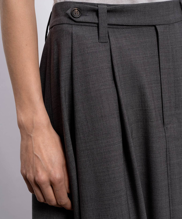 Brunello Cucinelli Сіра спідниця з вовною MPW07G3951 зображення 5