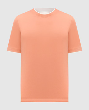 Brunello Cucinelli Футболка оранжевого цвета M0B137427