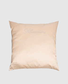Blumarine Home Бежевая декоративная подушка с кристаллами 60х60 H0000220083