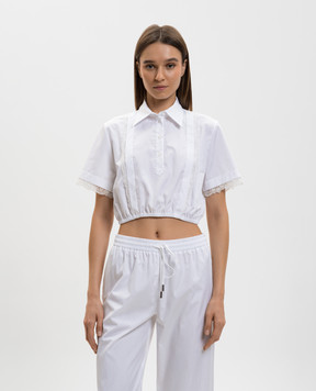 Ermanno Scervino Белый топ с кружевом D482L323APBQP