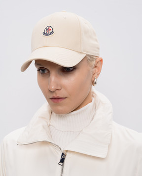 Moncler Бежева кепка з логотипом L10933B0000804863