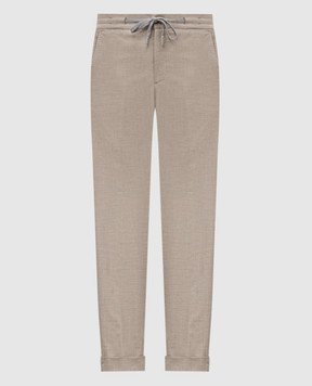 Marco Pescarolo Бежевые брюки из кашемира и шелка CARACCIOLO5324