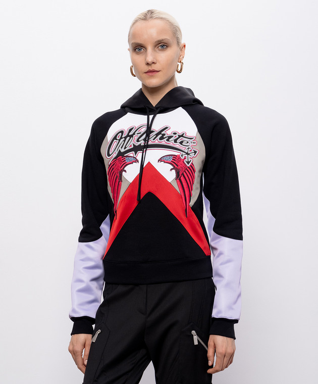 Off-White Чорне худі Double Eagle 29E00291T зображення 3