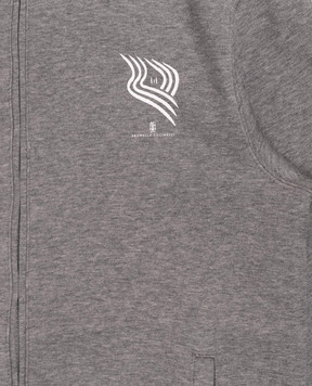 Brunello Cucinelli Дитяча сіра спортивна куртка з принтом BM831E500C