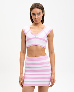 Herve Leger Рожевий топ Spotlight 46HLFT1571186