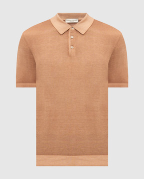Cashmere&Whiskey Поло коричневого цвета из хлопка M54268052