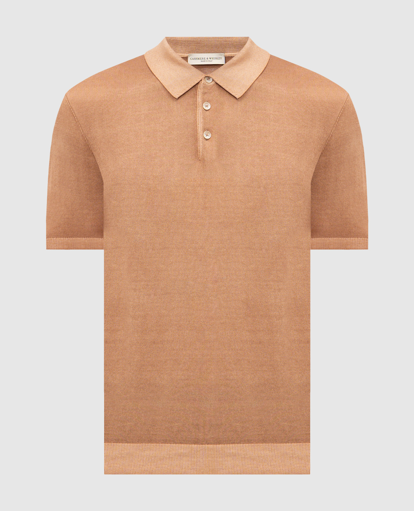 Поло коричневого цвета из хлопка