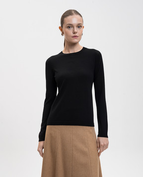 Max Mara Черный джемпер из шерсти и кашемира MALESIA