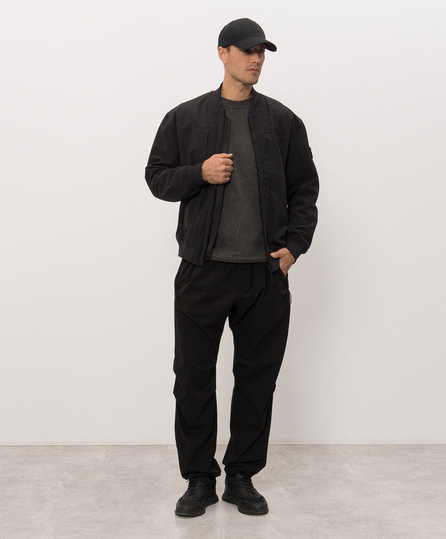 Stone Island Черный бомбер с логотип патч L2S15Q100006S0B22 изображение 2