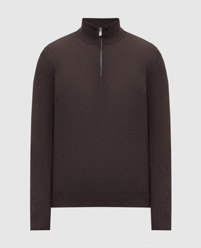 Brunello Cucinelli Коричневий джемпер з кашеміру M2200124