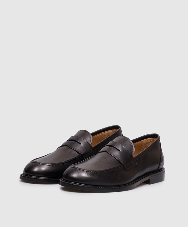Kiton Чорні лофери USSA508N00100 зображення 2