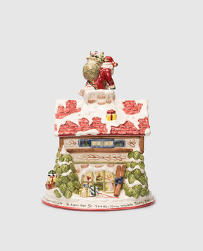 Fitz&Floyd Керамічна ємність для печива Святковий будиночок 18232