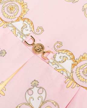 Versace Детское розовое платье в принт 10195351A17232