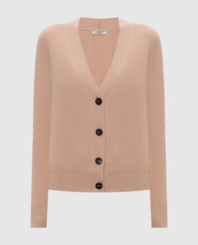 Peserico Бежевий кардиган з вовною та шовком S99483F12Z09095