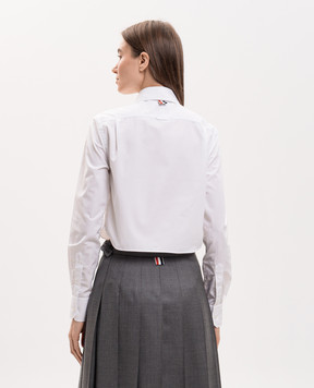 Thom Browne Біла сорочка з нашивкою FLL164A03113