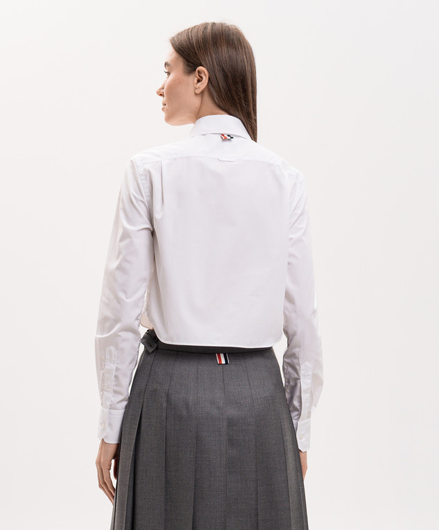 Thom Browne Белая рубашка с нашивкой FLL164A03113 изображение 3