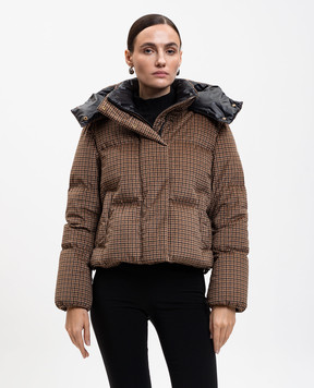Moncler Коричневий пуховик Quierzy у візерунок K20931A00133598XD
