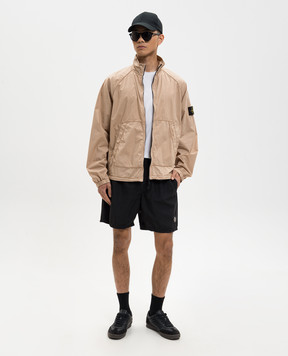 Stone Island Черные шорты для плавания с нашивкой эмблемы L1S15B100B09S0046