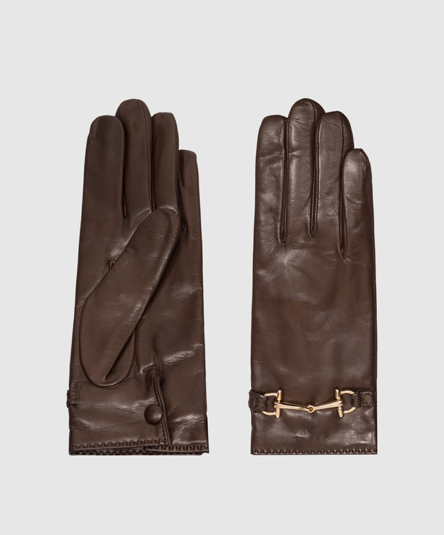 Sermoneta Gloves Коричневі шкіряні рукавички A109MODGRIMALDA