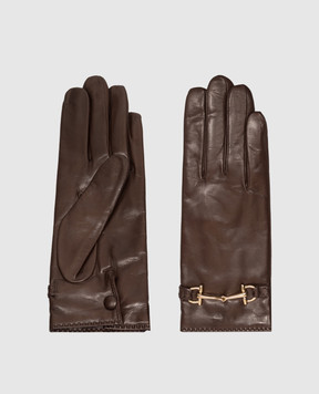 Sermoneta Gloves Коричневі шкіряні рукавички A109MODGRIMALDA