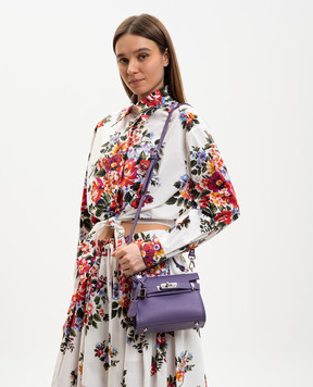 Gianni Notaro Фіолетова шкіряна сумка Dollaro 098DOLLARONIKEL