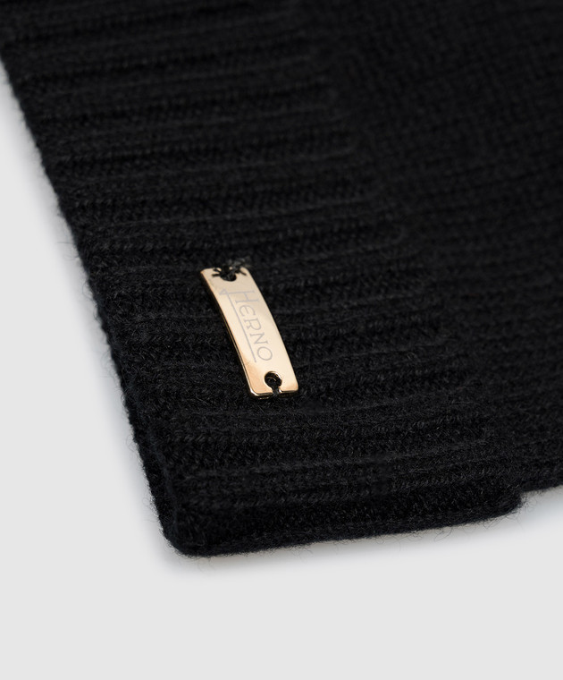 Herno Черная шапка из кашемира BER00085D71047 изображение 4
