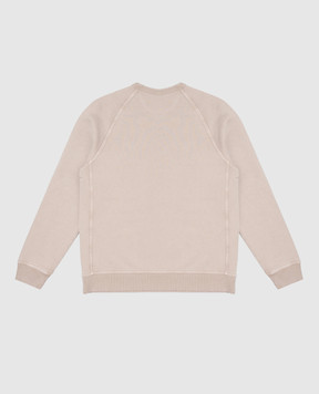 Brunello Cucinelli Детский бежевый свитшот с вышивкой монограммы BM862E513B