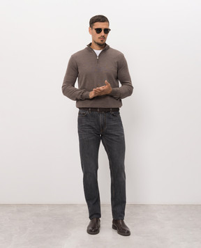 Cashmere&Whiskey Коричневый джемпер 77397
