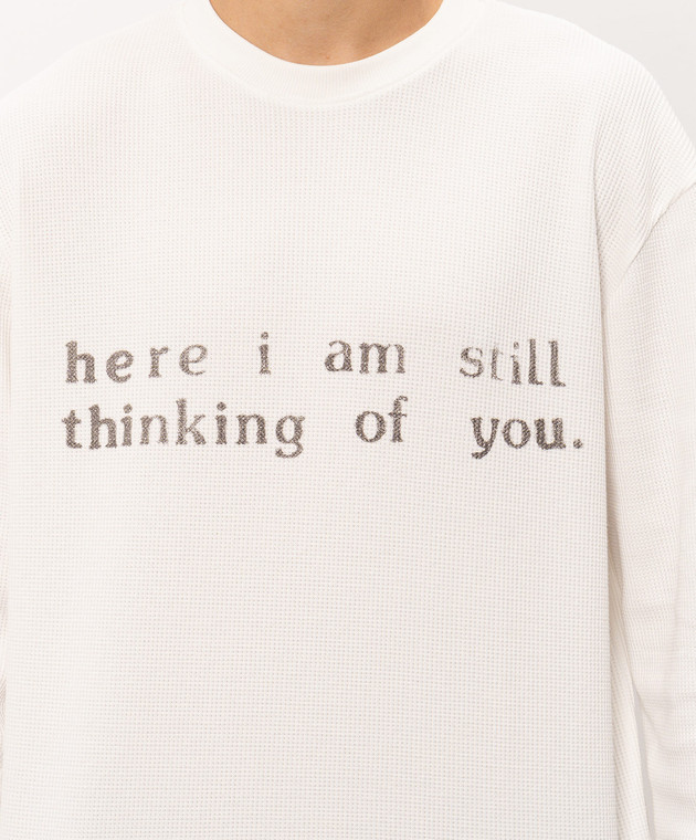 Misbhv Лонгслив I Am Still Thinking Of You цвета айвори 261U134 изображение 5