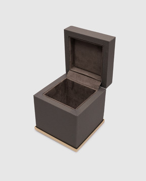 Treesseci Коричнева шкіряна коробка для дрібниць Milano ML48ALX