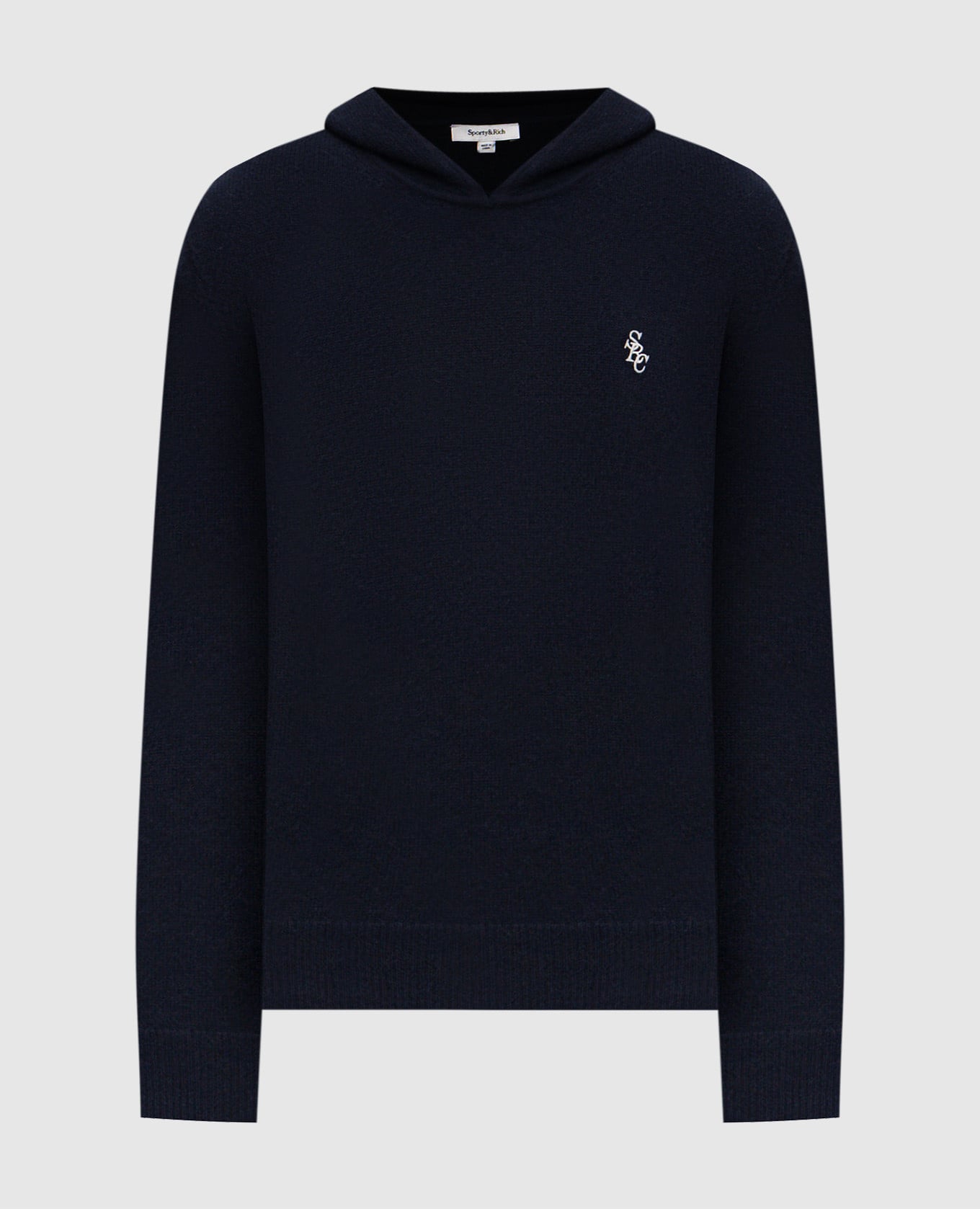 Синє худі SRC з кашеміру та вовни
