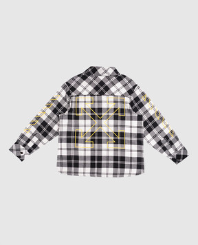 Off-White Дитяа сіра сорочка в клітинку 44BGA001F5F001