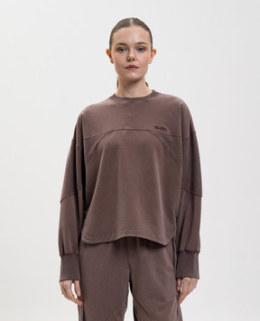 The Attico Коричневий світшот з вишивкою логотипа 260WCF00025JJF006AA