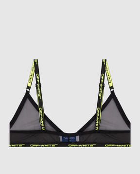 Off-White Чорний бралет в сіточку у візерунок OWUB005F25JER001