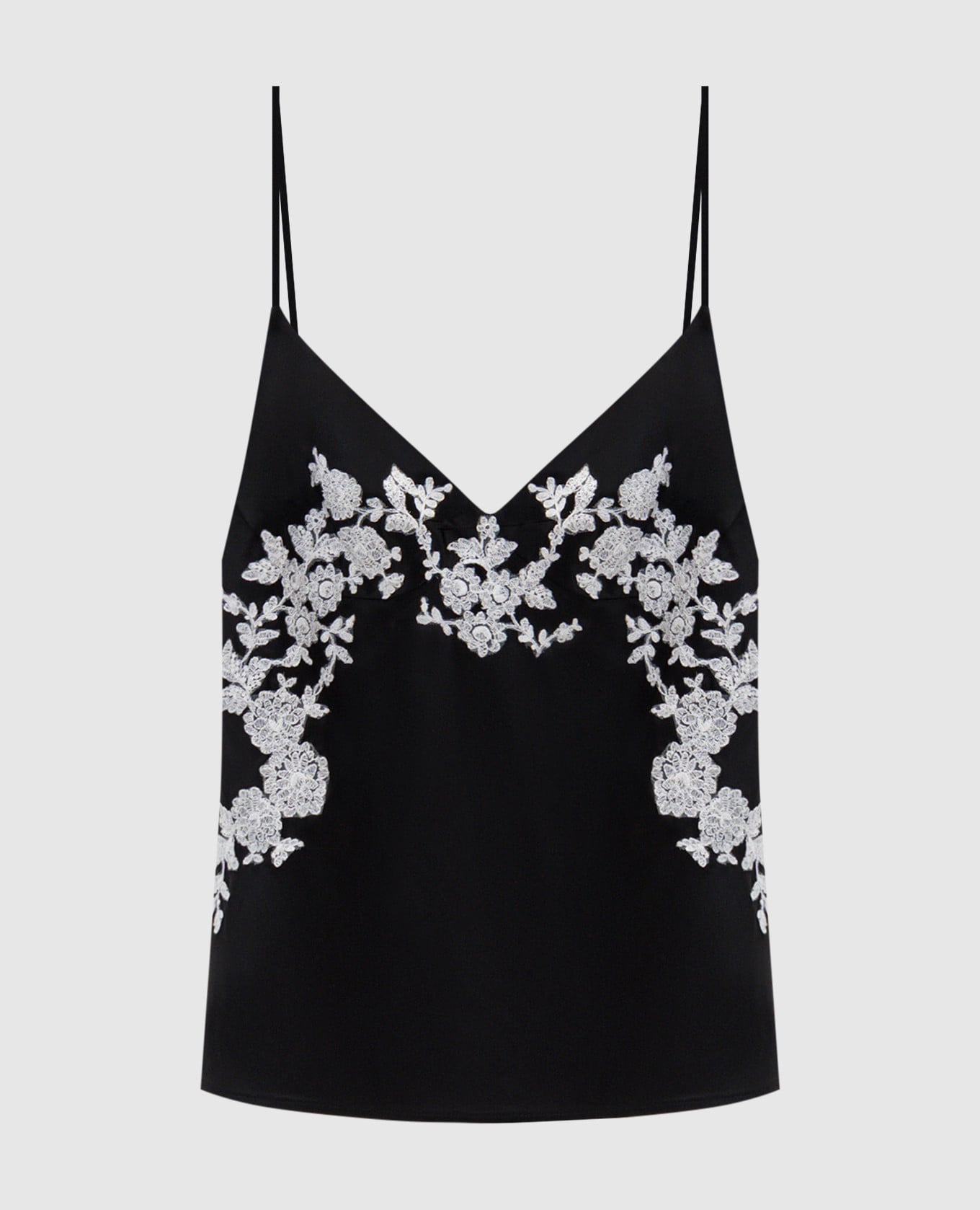 Черный топ с кружевом