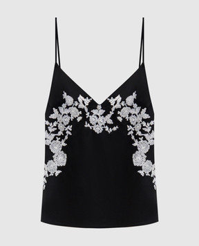 Ermanno Scervino Черный топ с кружевом D482L319APXZV