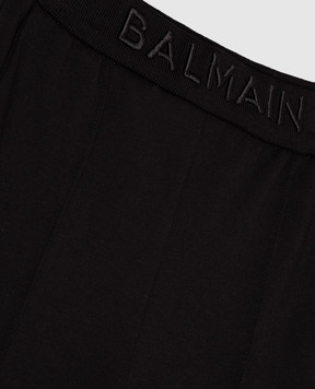 Balmain Дитячі чорні спортивні штани з вишивкою логотипа BX6S00J03711214